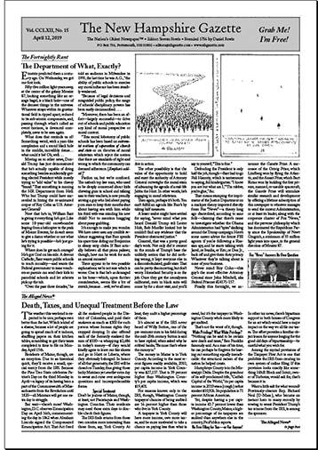 Gazette Front Page
