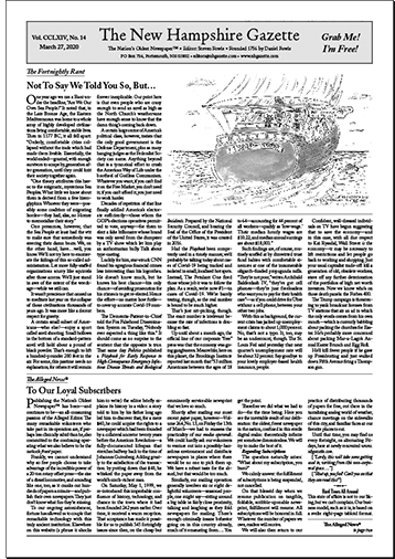 Gazette Front Page